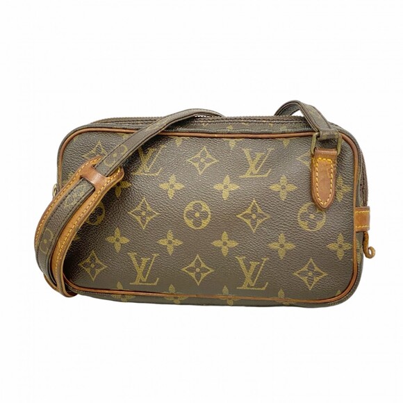 LOUIS VUITTON Brown Monogram Pochette Shoulder Bag